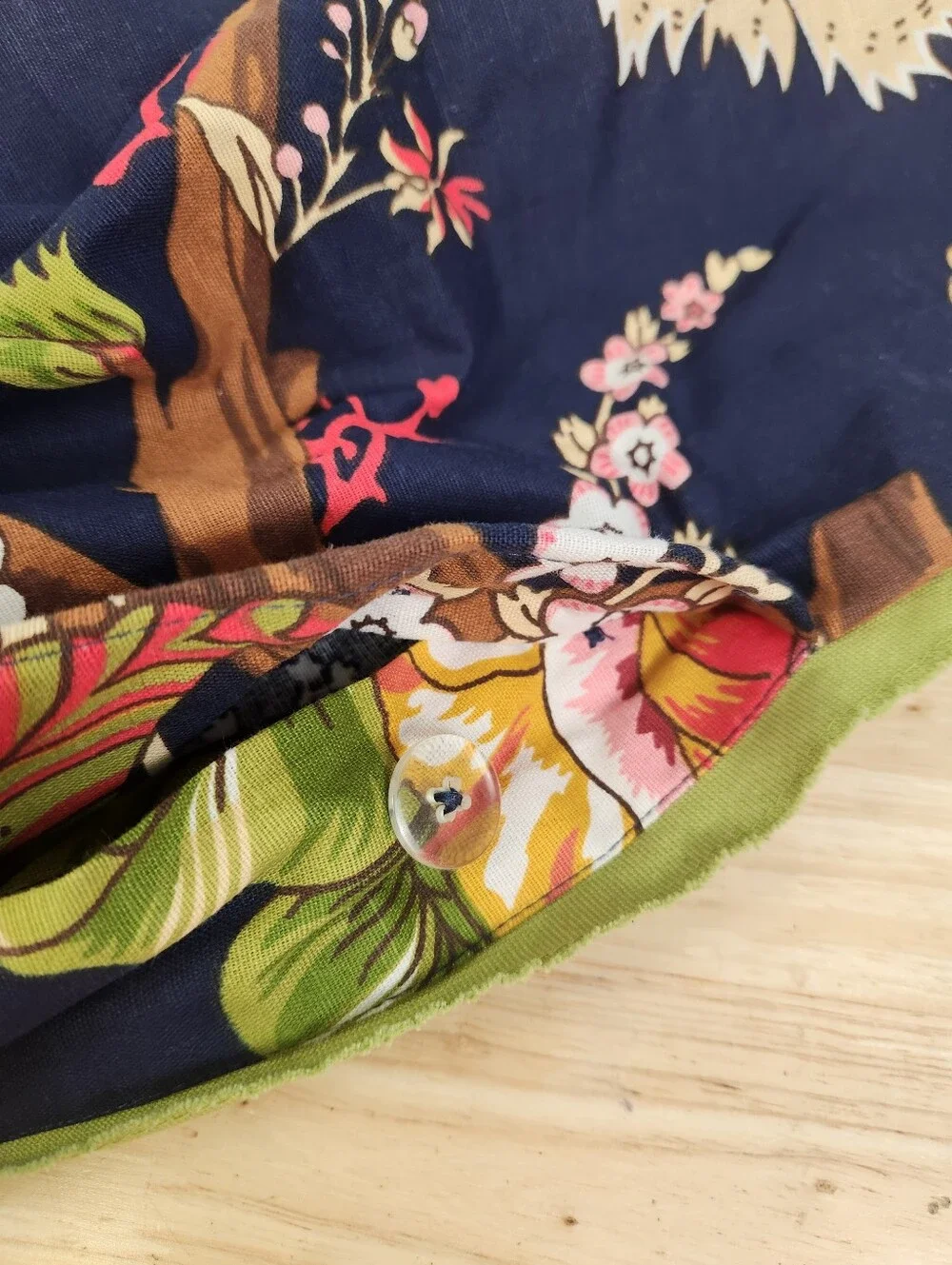 Pottery Barn Lana Palampore Duvet Cover Sz Twin Linen Blend Navy Floral